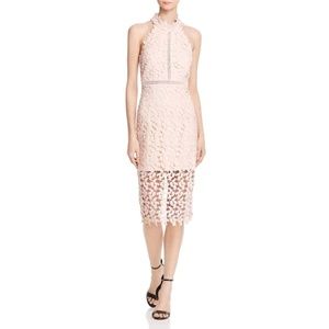 Bardot Gemma Halter Lace Dress Prosecco